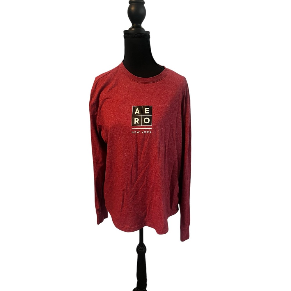 Aero‎ New York red long sleeve T shirt medium